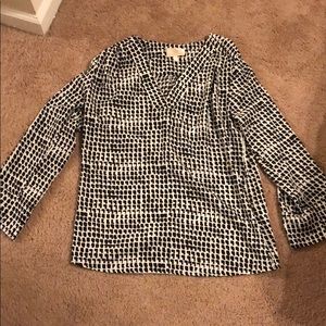 Black and white blouse